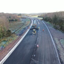 Basecourse being laid - bunchúrsa á leagan