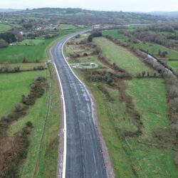 Road Base laid at Lissacreasig -bonn bóthair leagtha ag Lios an Chraosaigh